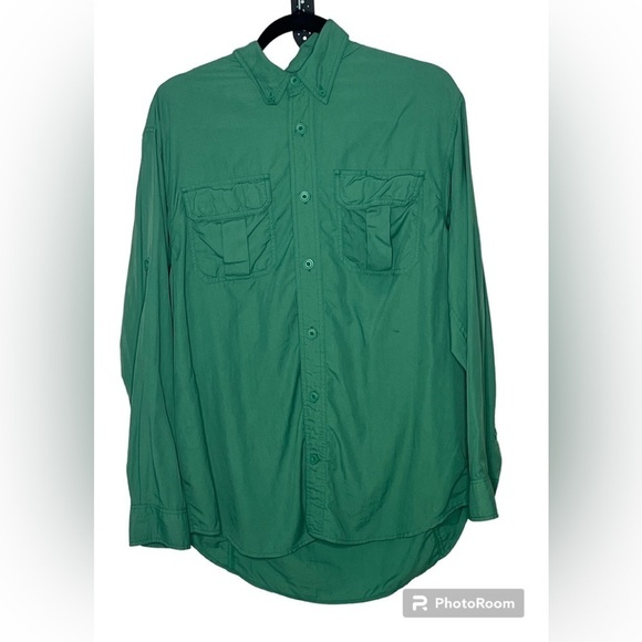 Duluth Green Outdoor Button Down Shirt Sz Med - Picture 1 of 6
